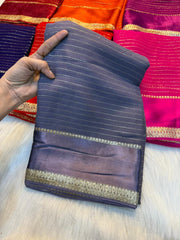 Beautiful Viscose Georgette Lining Satin Border Saree