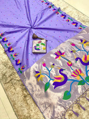 Beautiful khadi Raw Silk Minakari Weaving Border Work Saree