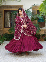 Trending Pure Vichitra Silk Gown