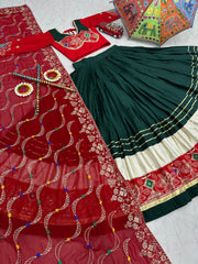 Navratri Special Pure Cotton Embroidery Thread & Sequence Work Lehenga Choli