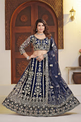 Beautiful Butterfly Net Sequence & Coding Embroidery Work Lehenga Choli