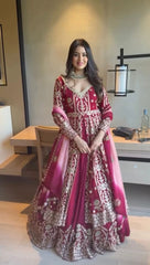 Beautiful Festive Wear Georgette Thread With Sequence Lehenga