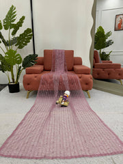 Beautiful Designer Soft Net Thread & Sequence Work Sareee