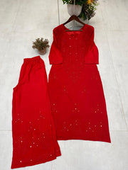 Beautiful Rayon Sequence & Embroidery Work Salwar Suit