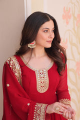 Beautiful Partywear Blooming Georgette With Zari & Sequins Embroidery Work Gown