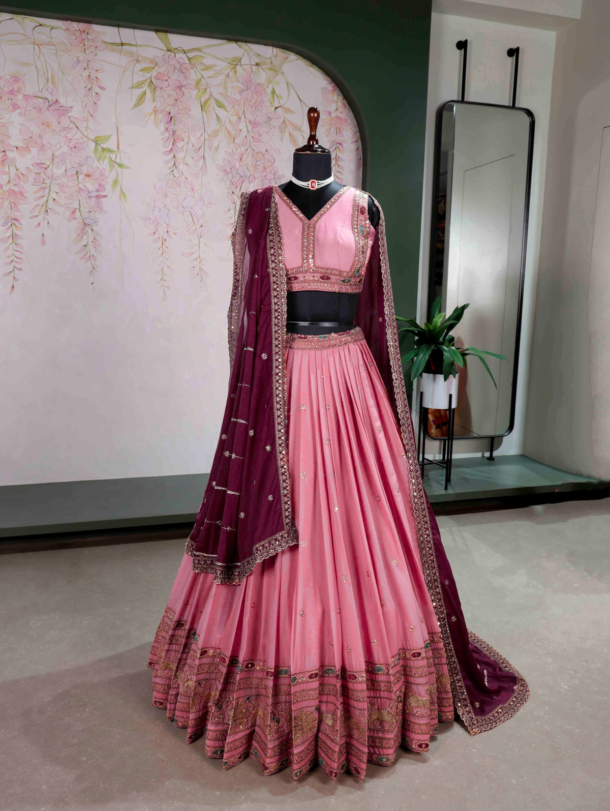 Royal Perfect Blend Of Sparkle & traditional Start Georgette Lehenga Choli