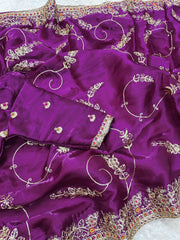 Jimmy Choo Heavy Embroidery Codding & Sequence Work Saree