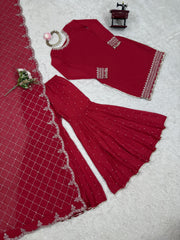 Elegant Georgette Sequence Work Salwar Suit
