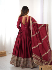Trending Chinon Silk Thread With Sequence Work Gown