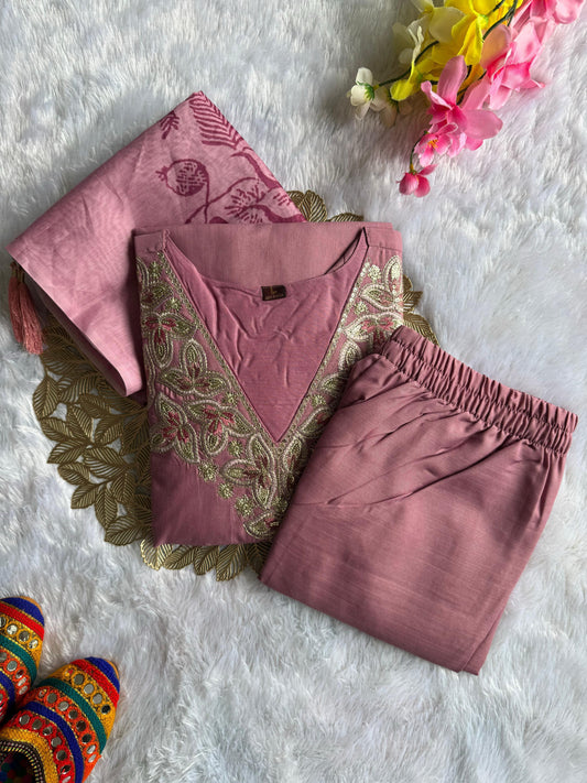 Beautiful Embroidery Work  Salwar Suit