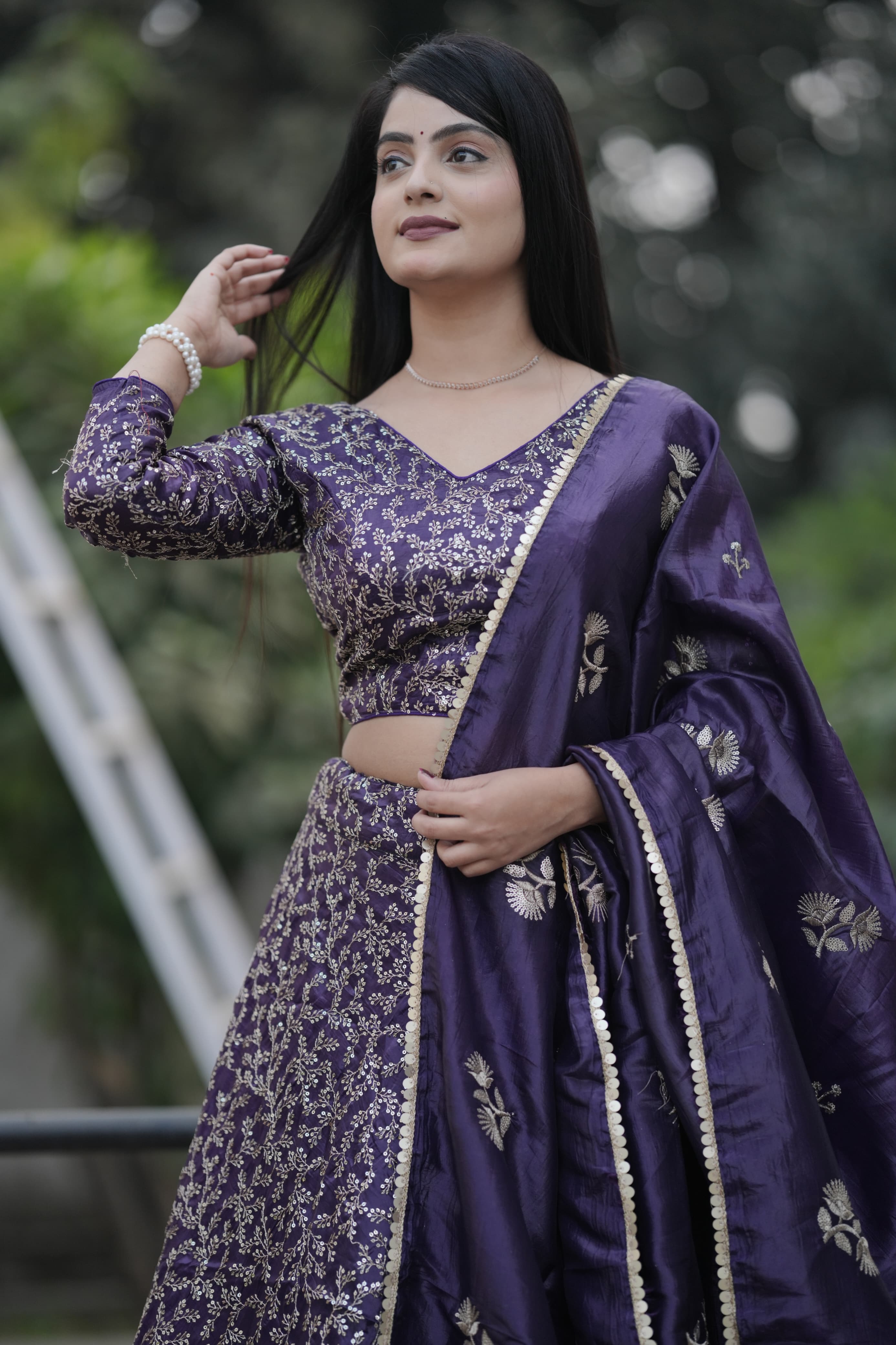 Trending Gold Crush Sequence With Zari Work Lehenga Choli