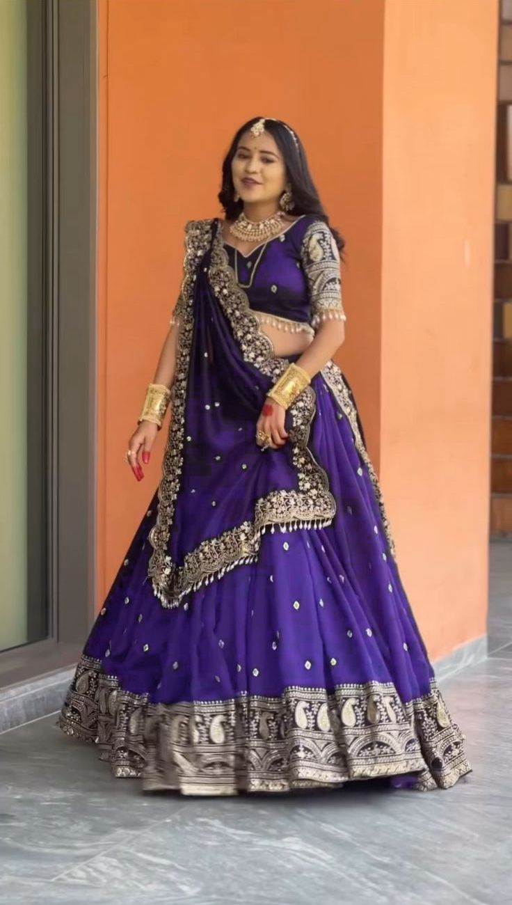 Beautiful Trending Chinon Silk Thread With Sequence Work Lehenga Choli