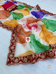 Beautiful Georgette Faguniya Bhandhej Printed Saree