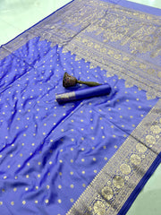Beautiful Heavy  Banarasi Silk Gold Zari Weaving Saree