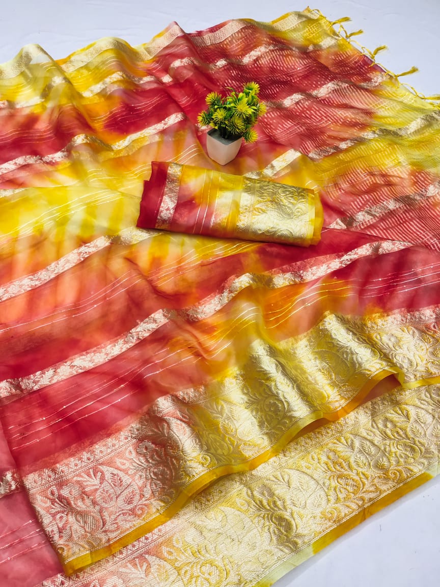 Beautiful Pure Organza Silk Saree