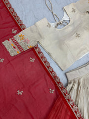 Festival Special Pure Banarasi Tissue Embroidery Thread & Sequence Work Lehenga Choli