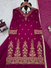 Party-wear Georgette Designer Sharara Suit