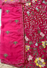 Party-wear Pink Georgette Embroidery & Sequence Work lehenga Choli