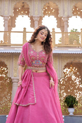 Festive Special Crunchy Embroidery Moti With Sequence & Thread Work Lehenga Choli