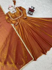 Elegance Fendi Silk Sequence Work Gown