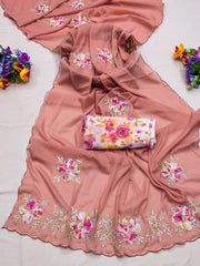 Beautiful Georgette Handwork Saree