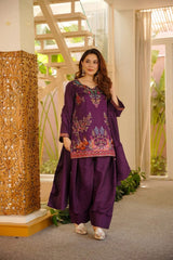 Designer Rayon Thread Work Farshi Palazzo Set