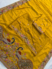 Party-wear Georgette Embroidery Cutwork Designer Saree