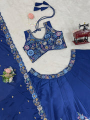 Beautiful Heavy Chinon Silk Thread With Sequence Work Lehenga Choli