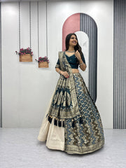 Wedding Special Pure Simmer Silk Lehenga Saree