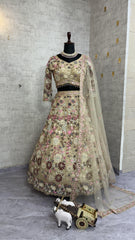 Party-wear Premium Quality Soft Net Coding Sequins Work Lehenga Choli