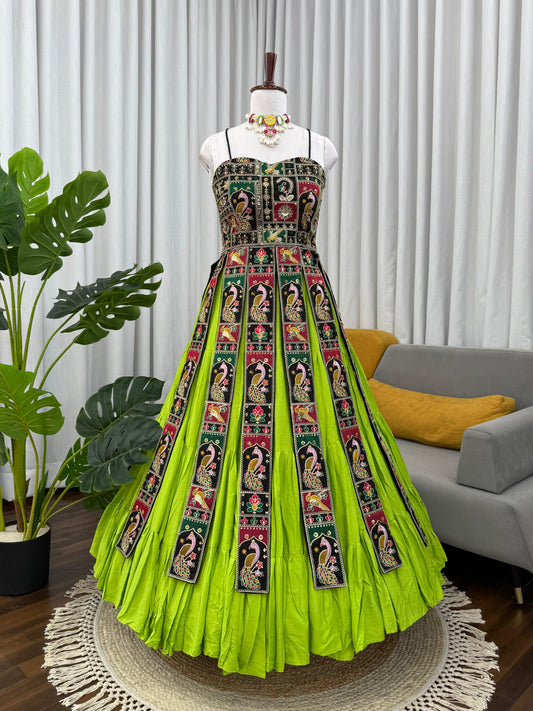 Festival Special Bangalore Thread With Sequence With Coding Dori Lehenga