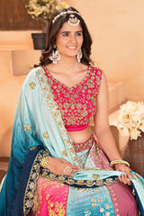 Beautiful Chinon Silk Embroidery Sequence Designer Lehenga Choli