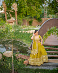 Festival Special Georgette Embroidery Thread & Sequence Work Lehenga Choli