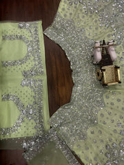 Wedding Special Butterfly Net Foil Mirror Sequence Work Lehenga Choli