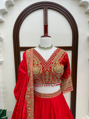Wedding Designer Chinon Silk Coding Sequence Work Lehenga Choli
