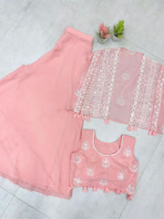 Trending Party-wear Georgette Three Piece Set