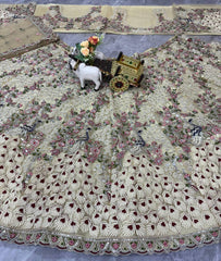 Party-wear Soft Net Coding Sequins Work Lehenga Choli