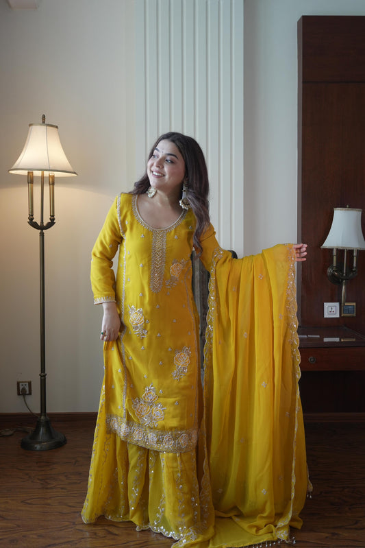 Party-wear Georgette Sequence Embroidery Work Suit