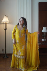 Party-wear Georgette Sequence Embroidery Work Suit