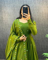 Beautiful Zipsy Silk Embroidery & Sequence Work Gown