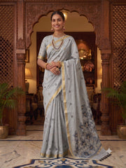 Beautiful Elegant Jamdhani Handloom Cotton Silk Saree