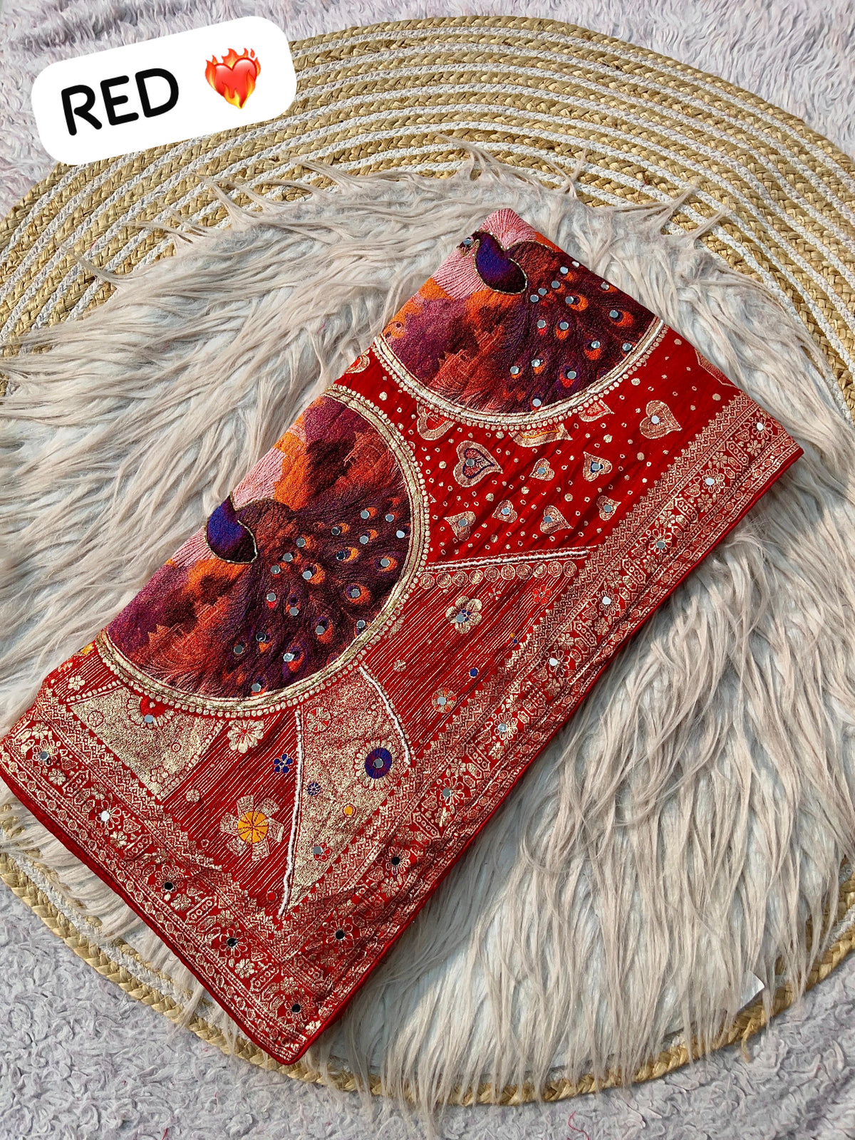 Beautiful Viscose Weaving With Rich Pallu Peacock Meena Work Saree