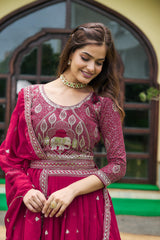 Beautiful Georgette Embroidery Work Lehenga Choli