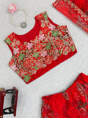 Designer Elegant Tibby Silk Ethnic Wear Sharara Set