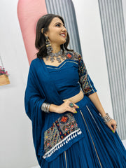 Navratri Special Pure Cotton Gamathi Work Lehenga Choli