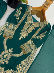 Party-wear Georgette Embroidery & Sequence Work Suit