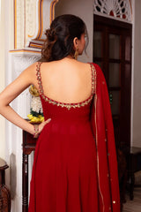 Elegant Black Colour Handwork & Real Mirror Work Gown