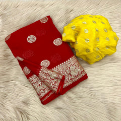 Beautiful Festival Special Pure Viscose Georgette Fancy Saree