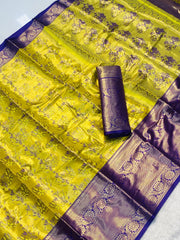 Beautiful South Indian Special Kanjivaram Semi Silk Saree