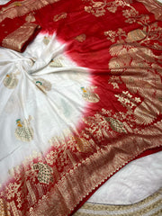 Beautiful Hand Dying Dola Silk Trending Designer Saree